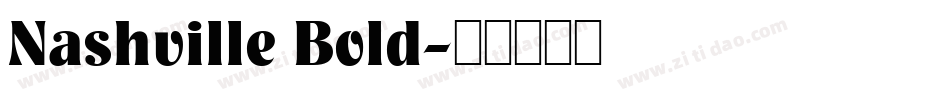 Nashville Bold字体转换
